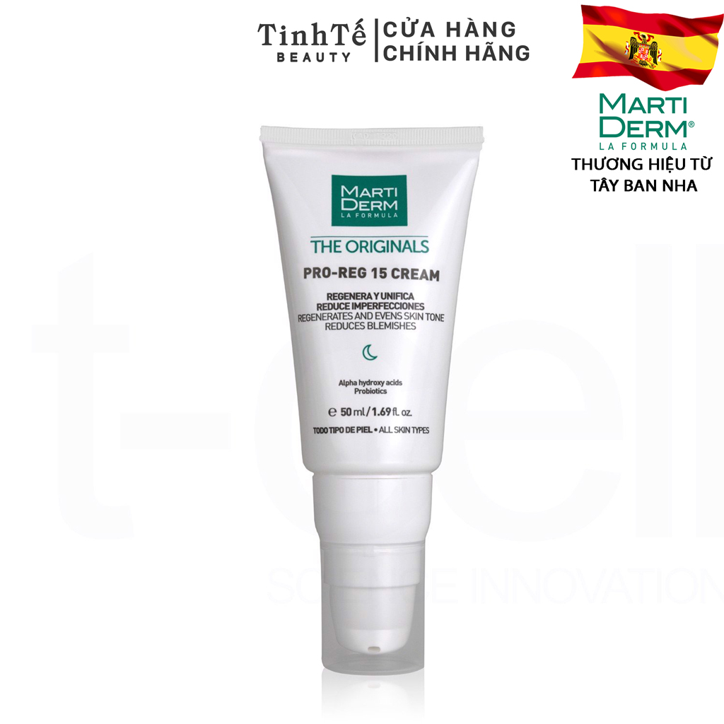 Kem dưỡng đêm tái tạo da chuyên sâu 15% AHA - MartiDerm The Originals Pro Reg 15 Cream (50ml)