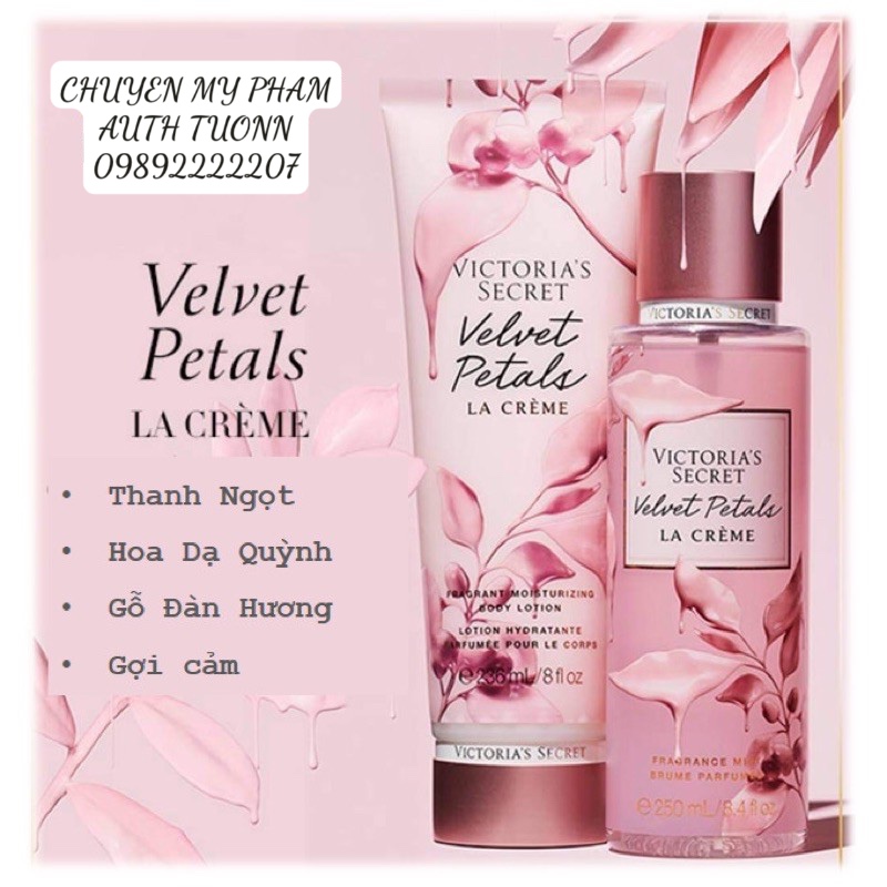 Set Dưỡng Thể Nước Hoa Và Xịt Thơm Toàn Thân Victorias Secret Mùi Pure Seduction La Creme Full Size