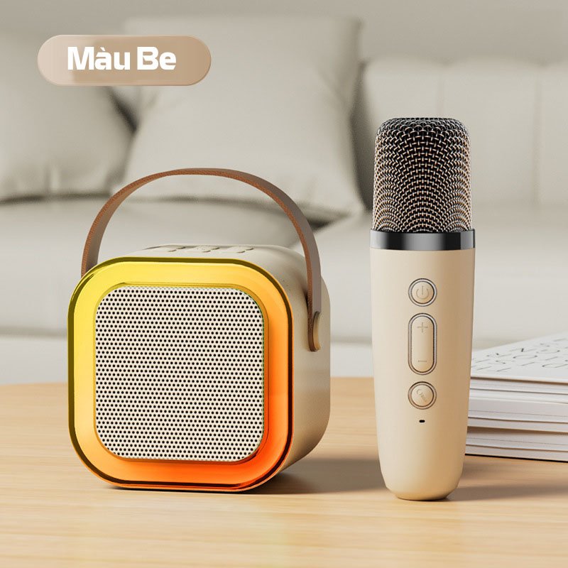 ( HÀNG VỀ ĐỦ MÀU ) Loa Bluetooth Karaoke Mini K12 kèm 2 mic không dây công suất 10W micro karaoke bluetooth Có Thể Điều Chỉnh Giọng Dễ Sử Dụng