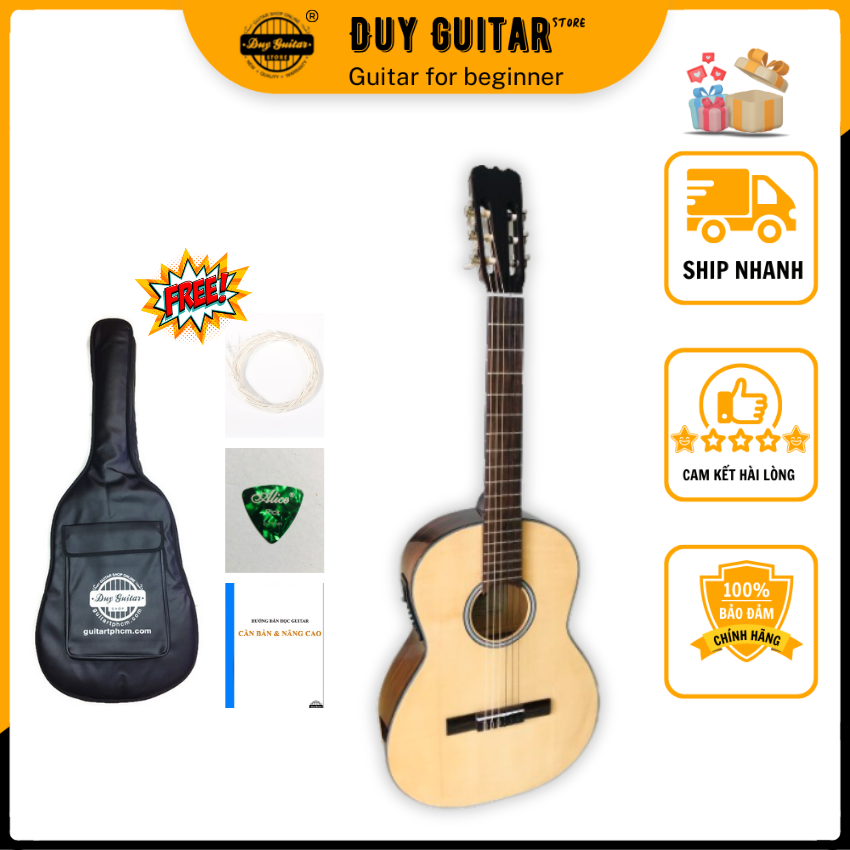 Đàn Guitar Classic Có EQ DVE70CX đàn ghitar classic đệm hát mẫu mới của Duy Guitar Store - Chuyên đàn guitar giá rẻ cho sinh viên