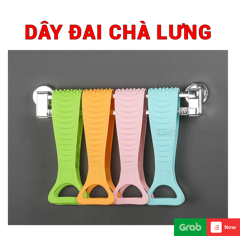 Dây Đai Chà Lưng – Cọ Lưng 2 Mặt Silicone Tẩy Da Chết Khi Tắm