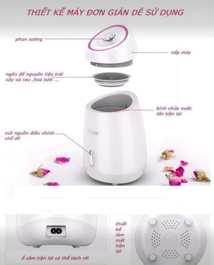 Máy Xông Hơi Da Mặt Hoa Quả Tươi Maoer Giam Mụn Sáng Da 11x155