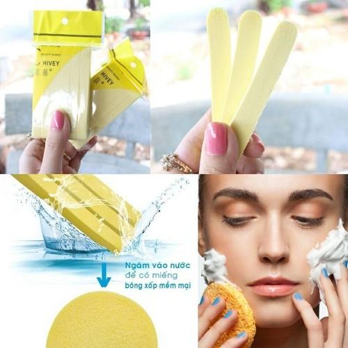 Bông mút nở rửa mặt gói 12 miếng
