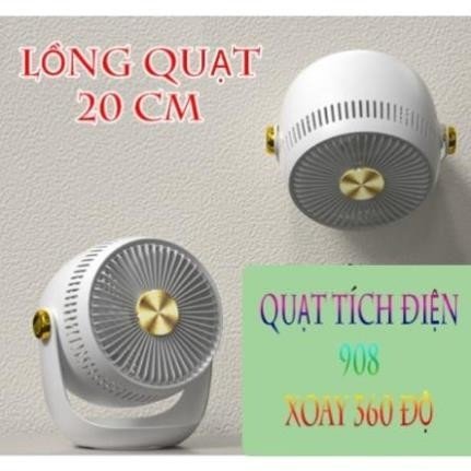 Quạt Để Bàn Không Dây Sạc Pin DELADEP Quạt Treo Tường Quạt Lưu Thông Không Khí Pin 4000mAh - QDB01