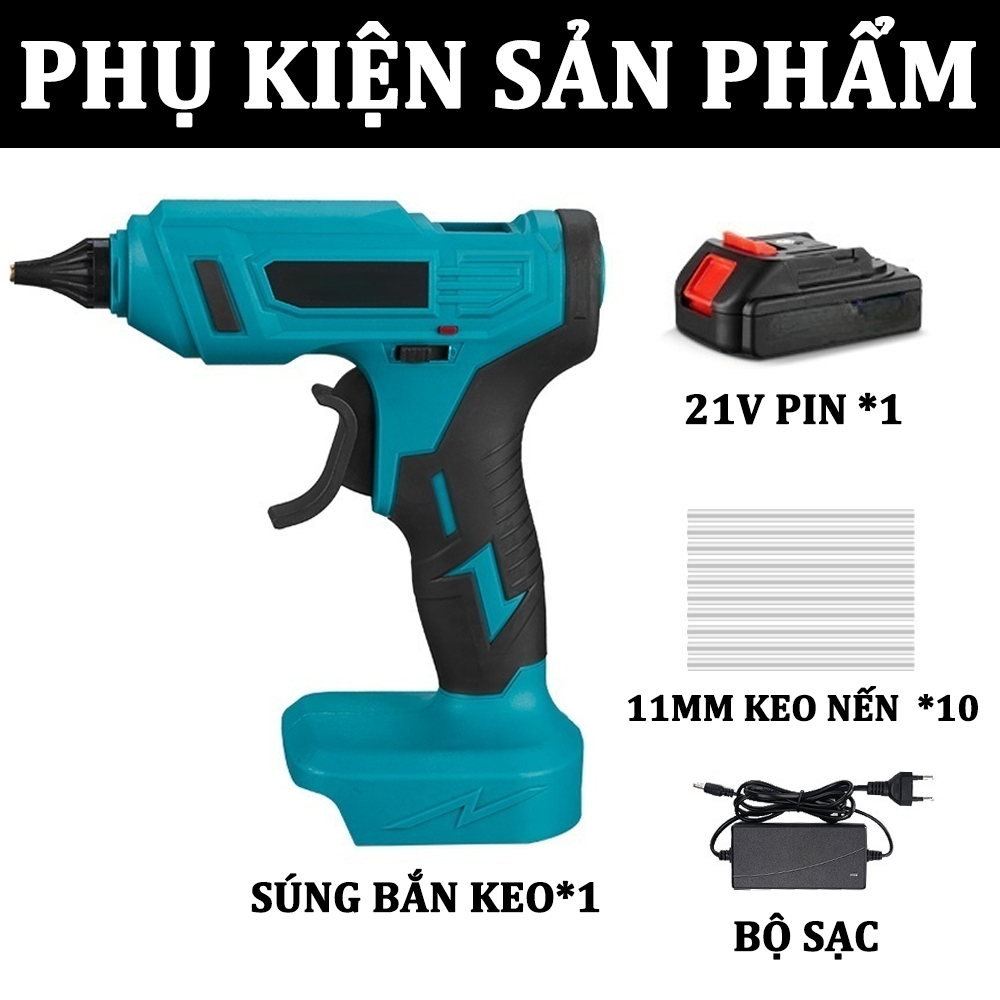 Súng bắn keo dùng pin máy bắn keo cầm tay mini có Khả năng dán keo Súng bắn keo nến dùng chung pin m