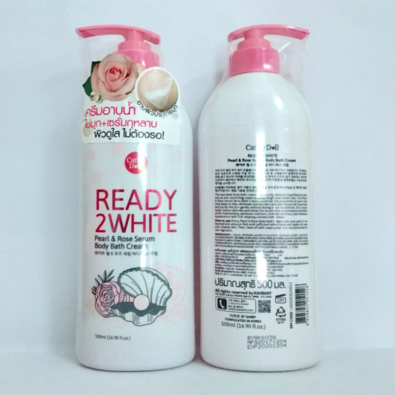 [Hcm]Sữa Tắm Trắng Da Ready 2 White Cathy Doll 500Ml Chính Hãng Tinh Chất Hoa Hồng Ngọc Trai Trắng Da Dưỡng Ẩm