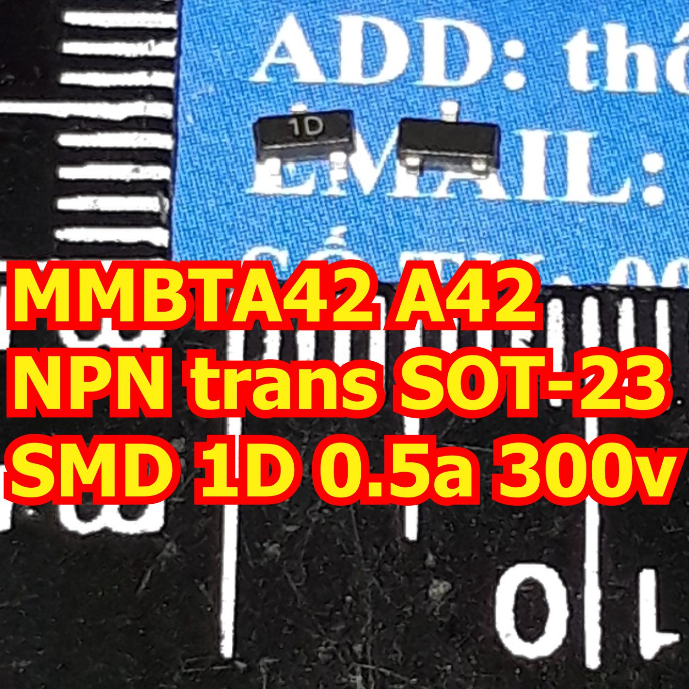 50 con MMBTA42 A42 NPN trans SOT-23 SMD 1D 0.5a 300v kde6365