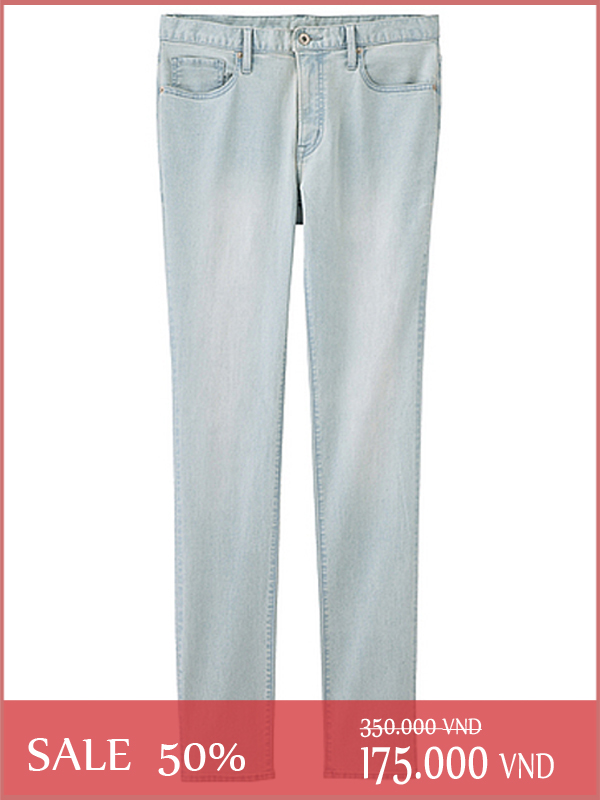[HCM]QUẦN JEANS NAM G.U BLEACH WASH SKINNY JEANS - SIZE 29-30