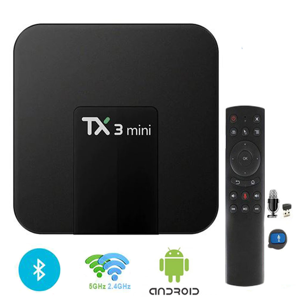 android box TX3 mini mới có điều khiển giọng nói tiếng việt và cử chỉ tay người dùng hỗ trợ bluetooth cài sẵn chương trình tivi và xem phim HD miễn phí vĩnh viễn