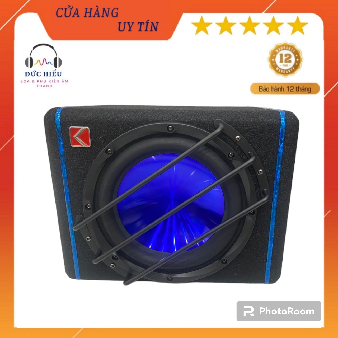 Loa sub hơi ô tô bass 25 K-107APR công suất lớn 1200w chạy điện 12v -giá 1 cái