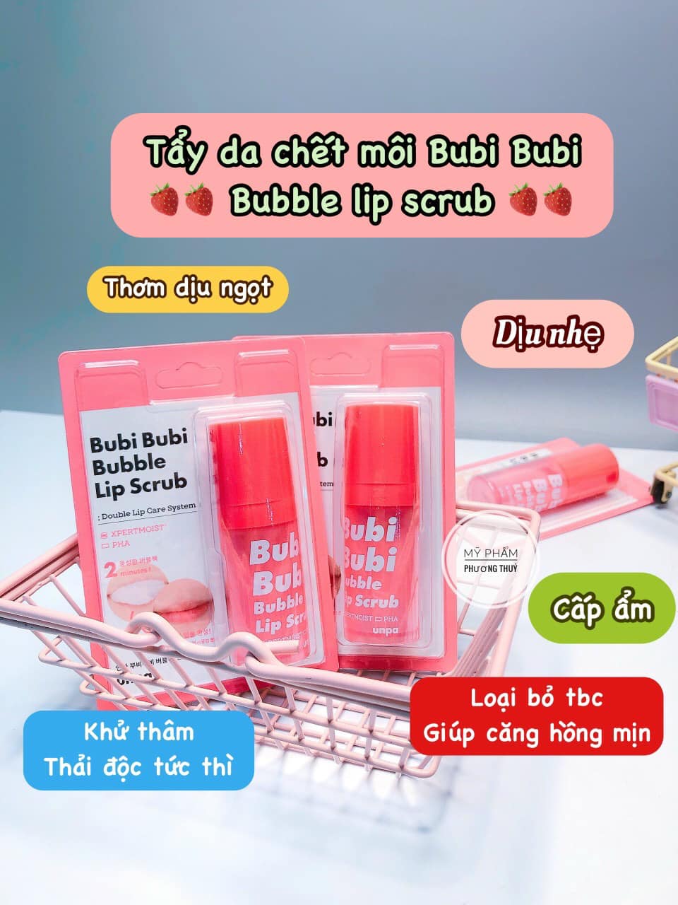 [HCM]Tẩy tế bào chết môi Unpa Bubi Bubi Lip