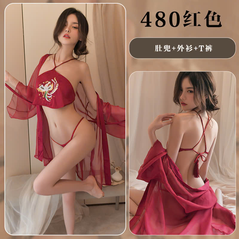 Cosplay thêu trang phục Trung Quốc đồ lót gợi cảm Hanfu váy người phụ nữ cổ điển nightdress xuyên th