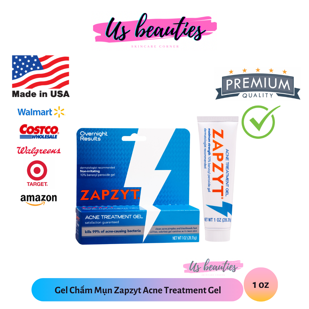 [Hcm]Gel Chấm Mụn Zapzyt Acne Treatment Gel 1Oz