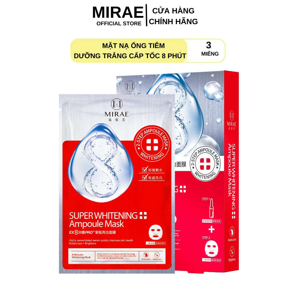 Mặt Nạ Dưỡng Da Mirae Làm Mờ Thâm Cung Cấp Độ Ẩm Mặt Nạ Ống Tiêm Dưỡng Trắng Cấp Tốc 1.5Ml/Ống 20Ml/Miếng