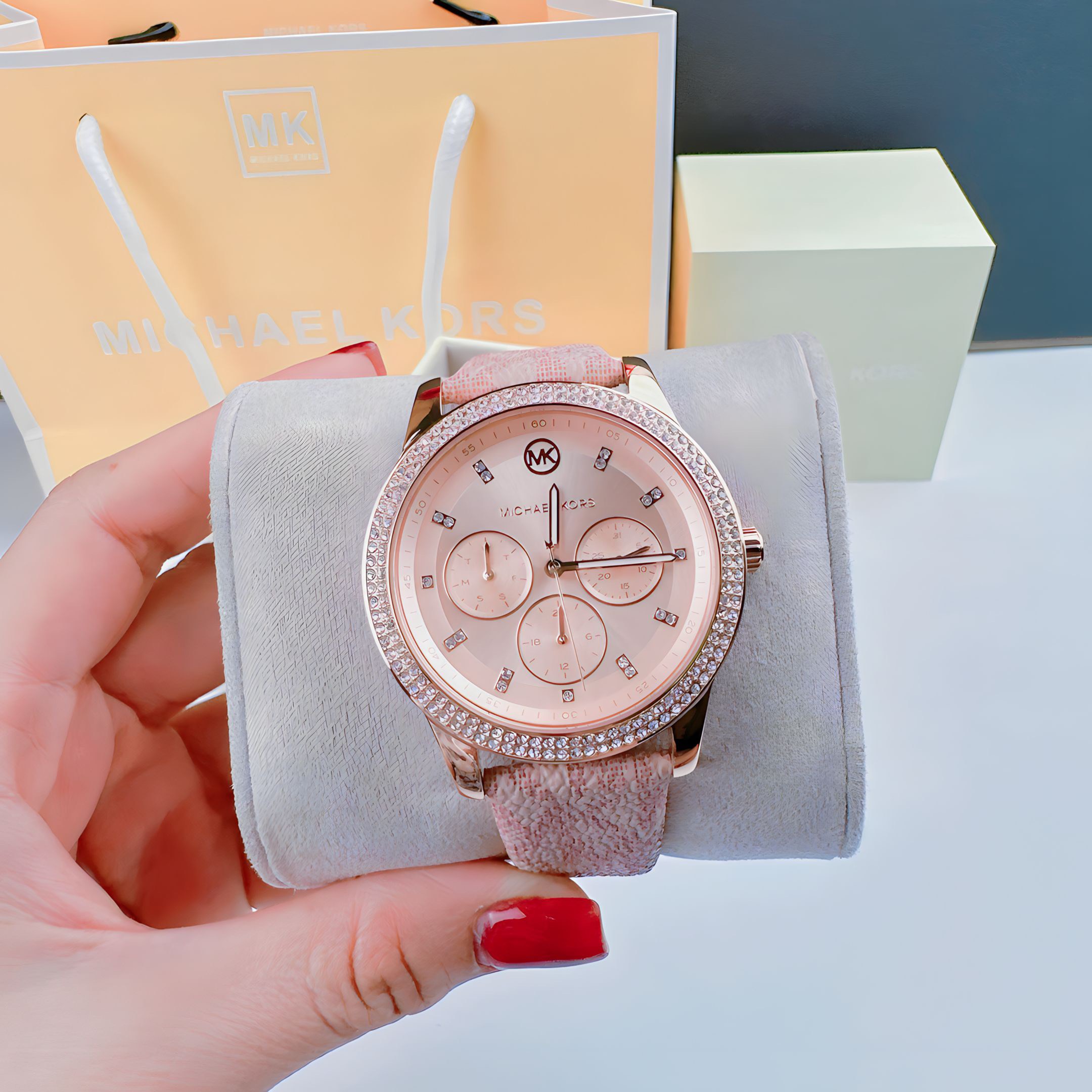 Đồng hồ nữ dây da đeo tay cao cấp chống nước Michael Kors MK6966 MK6968 MK6967 MK2965 MK2967 MK2955 size 38mm fullbox  shop kiwi