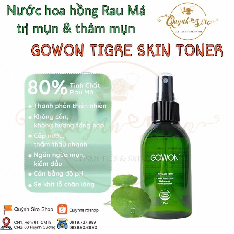 Nước Hoa Hồng Gowon Rau Má