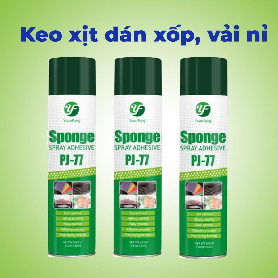 Keo Dán Xốp Dạng Xịt Đa Năng PJ77 - Keo Dán Xốp Dán Tường Vải Nỉ