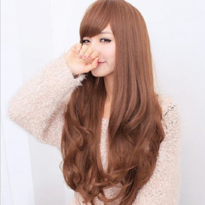 [HCM]Tóc giả nữ Hàn Quốc + tặng kèm lưới T437