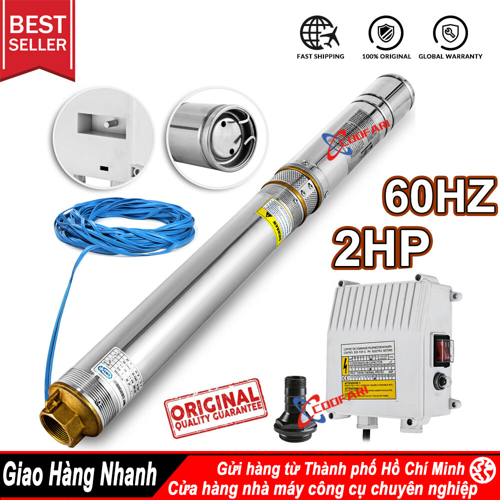 Máy bơm chìm 3 inch 220V 60Hz 2HP Máy bơm giếng sâu Máy bơm chìm điện Máy bơm chìm giếng