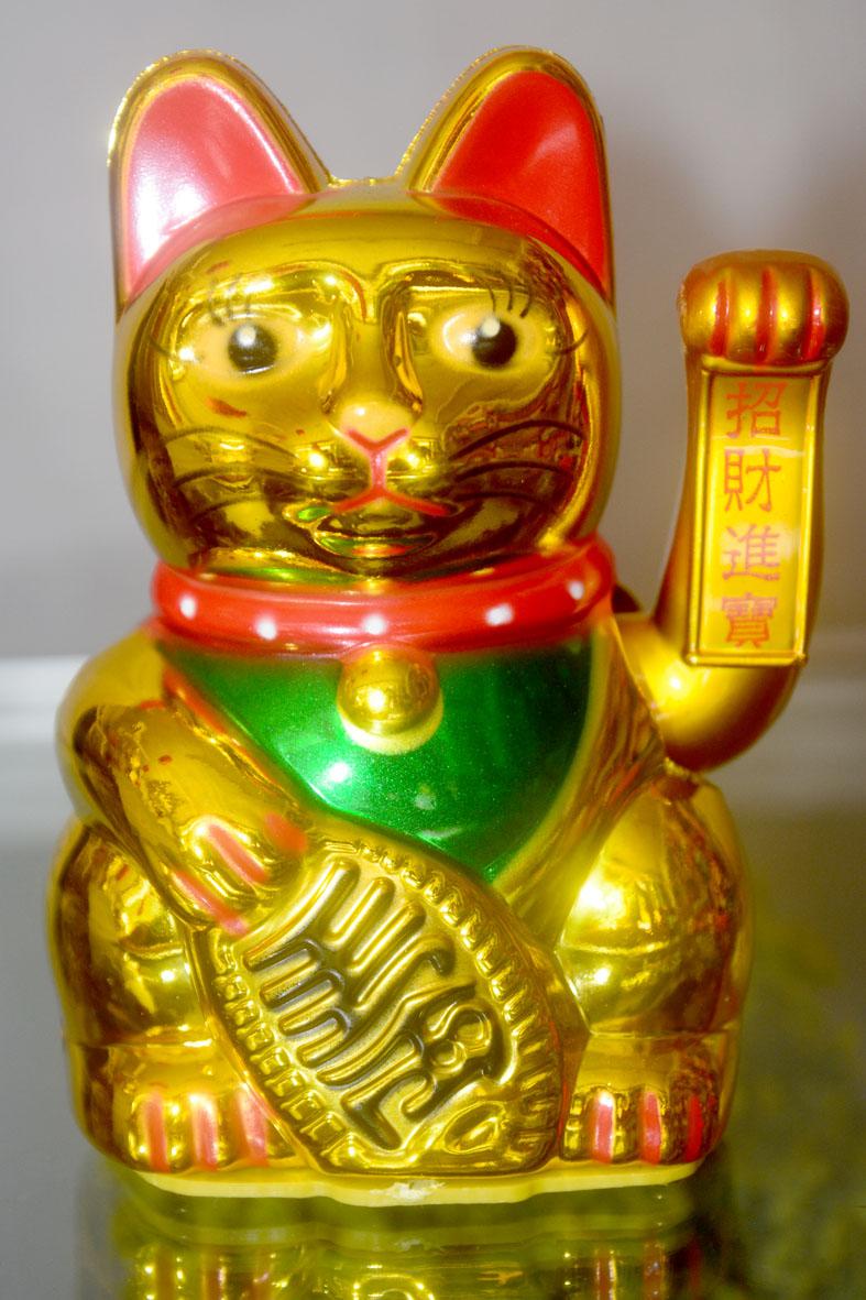 Mèo Thần Tài vàng vẫy khách chiêu tài lộc-Nhiều cỡ