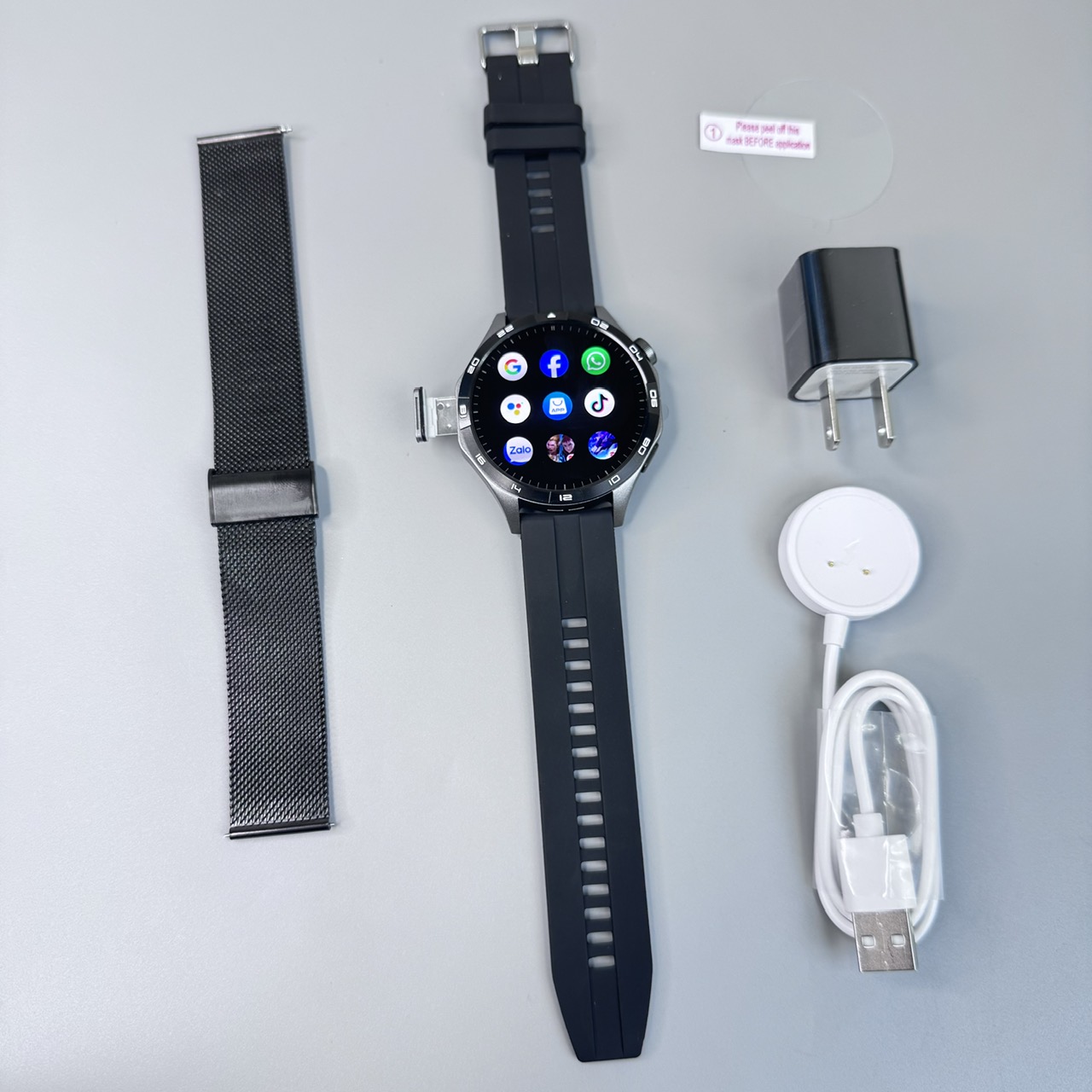 Đồng hồ GT5 Ram 4/64GB lắp sim 5G nghe gọi độc lập camera size 46mm tải ứng dụng chơi game AHAI STOR