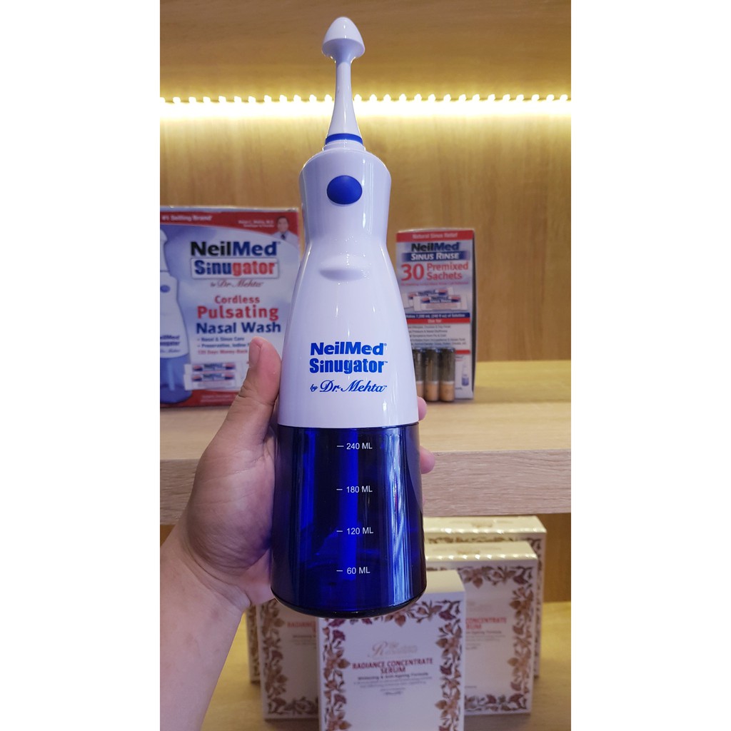 MÁY RỬA MŨI NEILMED SINUGATOR CORDLESS PULSATING NASAL WASH CHÍNH HÃNG - KÈM 30 GÓI MUỐI - SẢN PHẨM CHẤT LƯỢNG ĐƯỢC NGƯỜI DÙNG ĐÁNH GIÁ CAO HÀNG HOT TRÊN THỊ TRƯỜNG HIỆN NAY CÙNG TRẢI NGHIỆM NHÉ