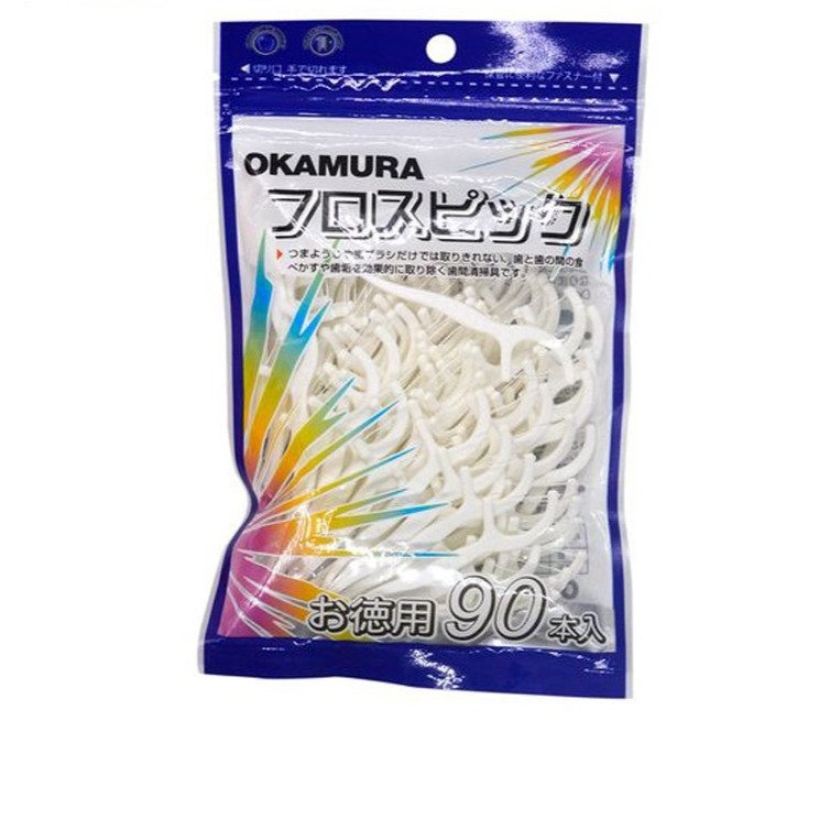 Okamura - Tăm chỉ kẽ răng cao cấp Nhật bản gói 90 cây (hoặc 50 cây)