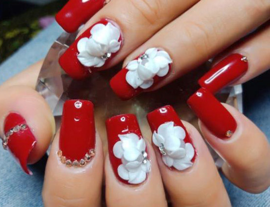[HCM]Sản phẩm trang trí móng  vẽ nổi Nail desige  hoa vẽ nổi. Hoa nổi 4D Fantasy set 2 hoa theo màu.Hoa dễ bẻ from móng(hàng vẽ tay không đổ khuôn )