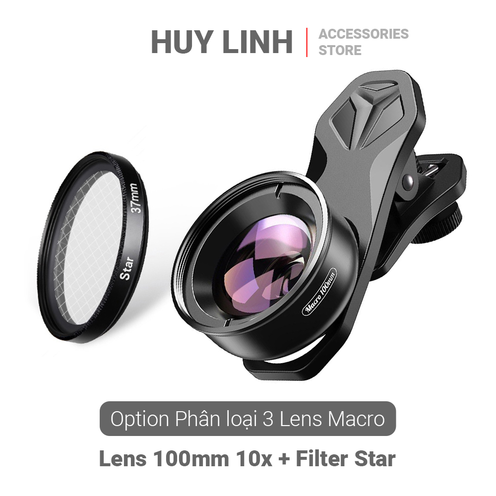 Lens ống kính super Macro 100mm cho điện thoại Apexel APL-HD5BM - Chất lượng HD rõ nét