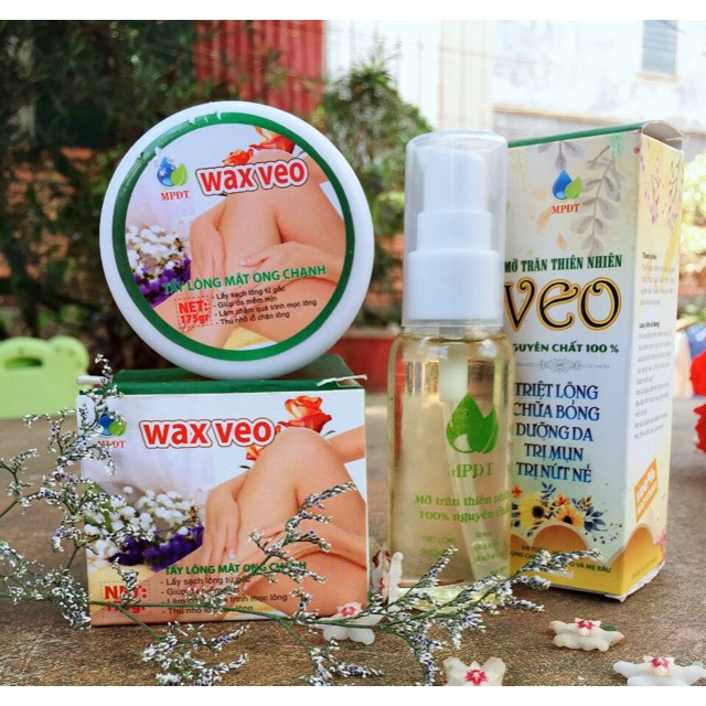 Combo Triệt Lông Vĩnh Viễn Wax+ Mỡ Trăn. Tẩy Lông Handmade An Toàn Tặng Kèm Dụng Cụ Wax Hàng Cao Cấp Chính Hãng Công Ty