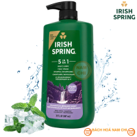 [MẪU MỚI 2026] Sữa Tắm Gội Toàn Thân Nam IRISH SPRING 5IN1 887ML - Hàng Mỹ