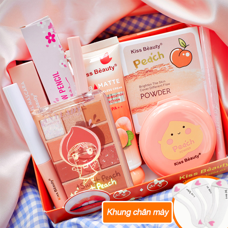 [Hcm]【Kiss Belle】Bộ Trang Điểm Chuyên Nghiệp 6 Món Kiss Beauty Kem Bb Che Khuyết Điểm + Phấn Phủ Bột + Chì Kẻ Mày Lâu Trôi + Bút Dạ Kẻ Mắt + Mascara 4D + Bảng Phấn Mắt Lì Bộ Makeup Đầy Đủ Set Trang Điểm Đẹp