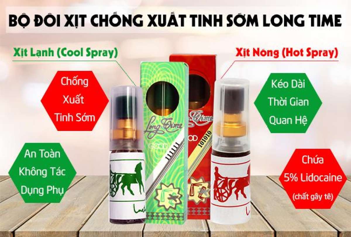 [Hcm]Combo 2 Chai Xit Longtime Xanh Đỏ Kéo Dài Thời Gian