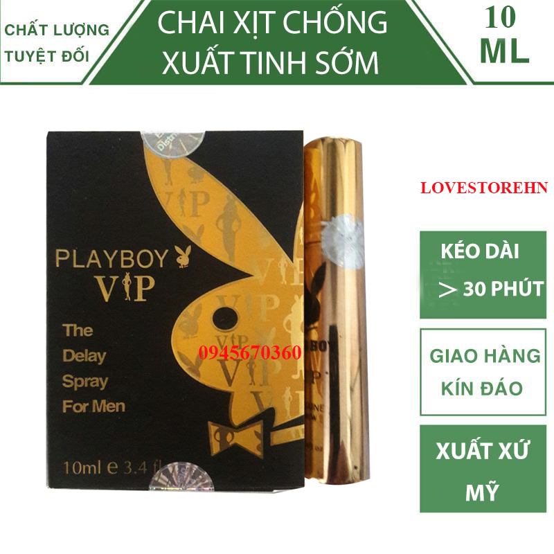 Chai Xịt Hỗ Trợ Chống Xuất Tinh Sớm Playboy Víp Cao Cấp An Toàn Hiệu Quả