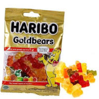 Combo 10 gói Kẹo dẻo mini Haribo Goldbears hình gấu vị các loại trái cây hàng nhập khẩu từ Mỹ
