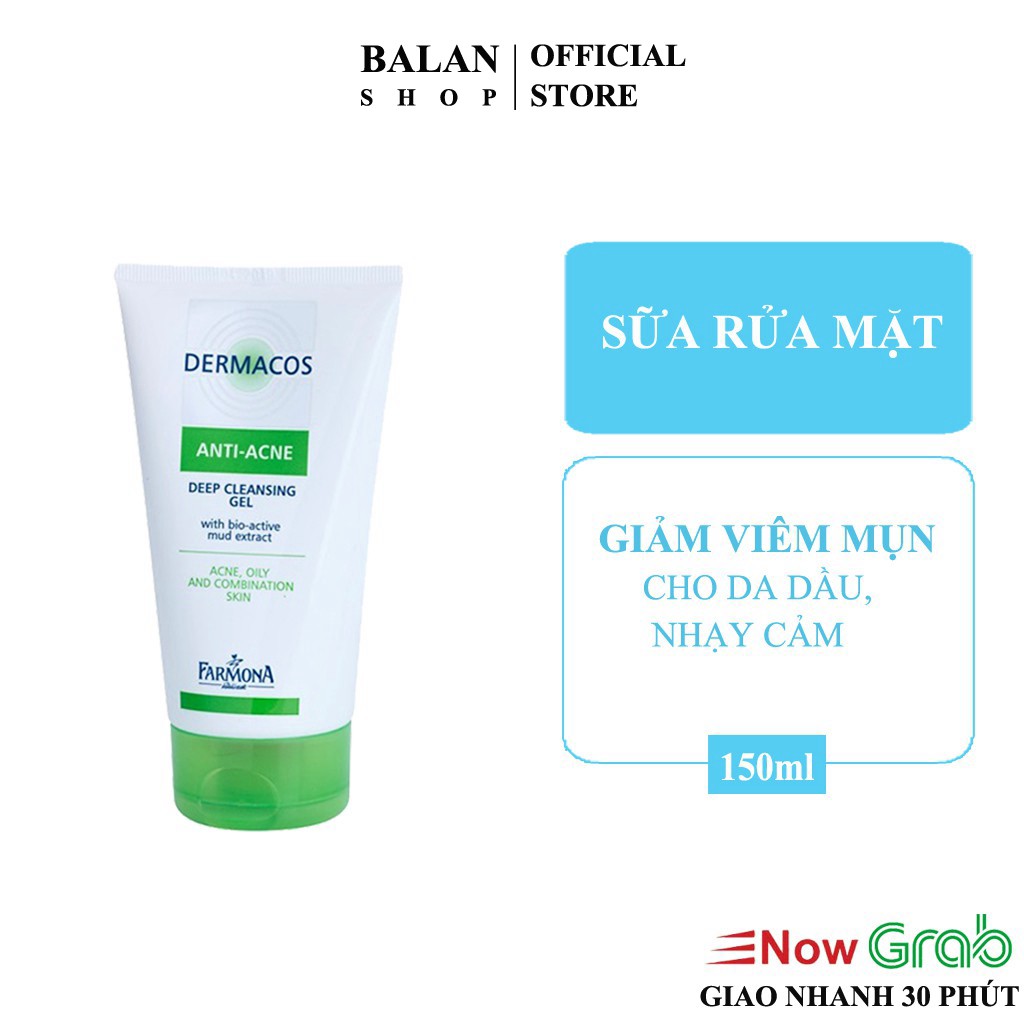 Sữa Rửa Mặt Dermacos Giảm Viêm Ngừa Mụn - Dermacos Farmona 150 Ml