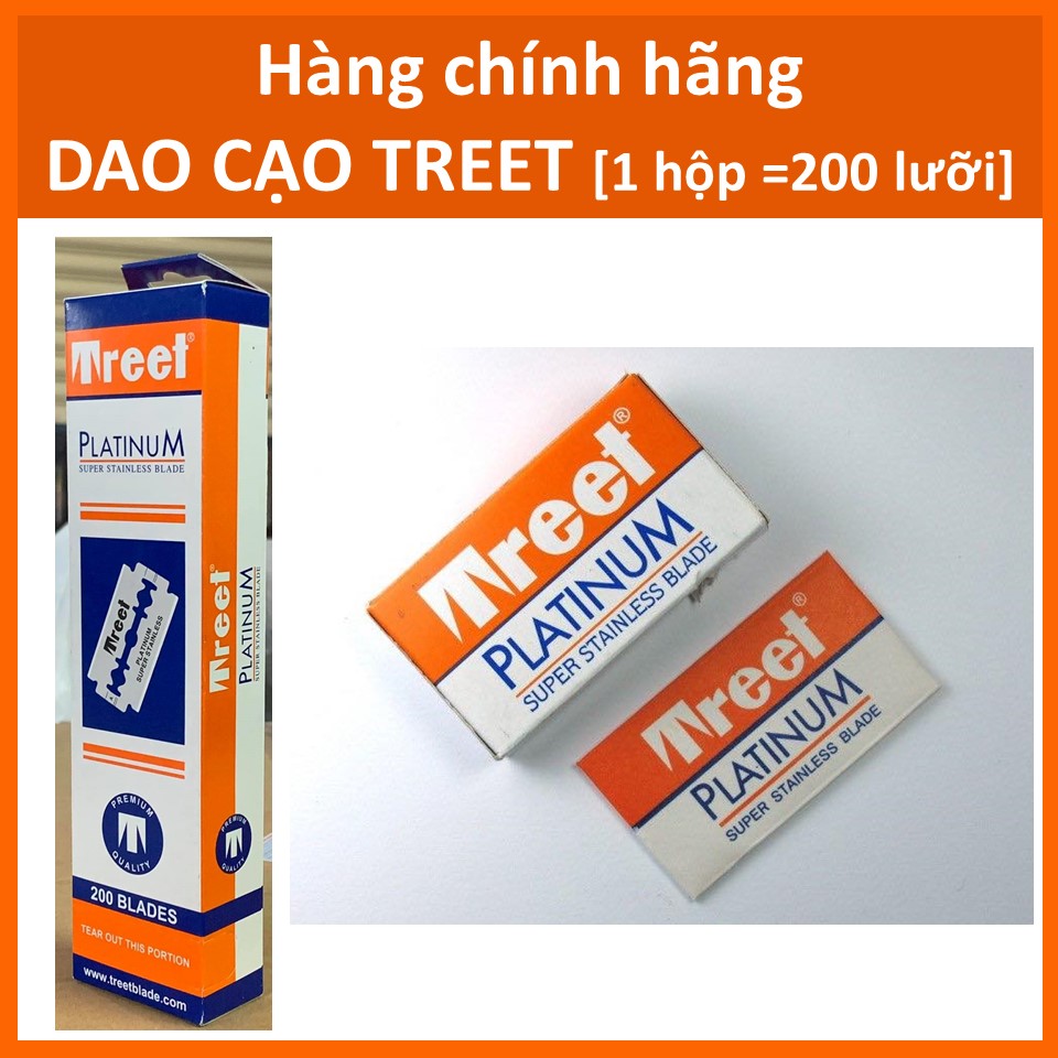 [HCM]Hộp lưỡi lam Treet Cam Platinum (200 lưỡi/hộp)