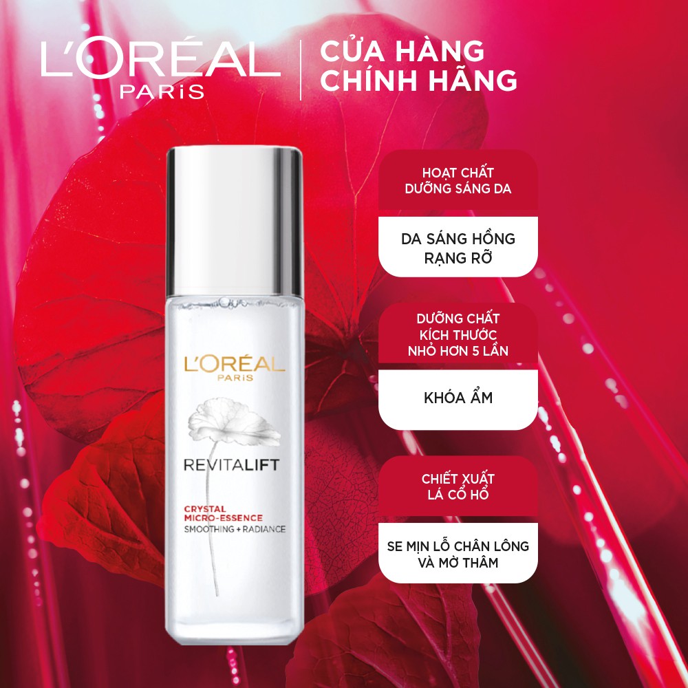 Dưỡng chất căng mướt da Loreal Revitalift Crystal Micro Essence 22ml sản phẩm đa dạng chất lượng tốt đảm bảo an toàn về sức khỏe người dùng inbox để shop tư vấn thêm