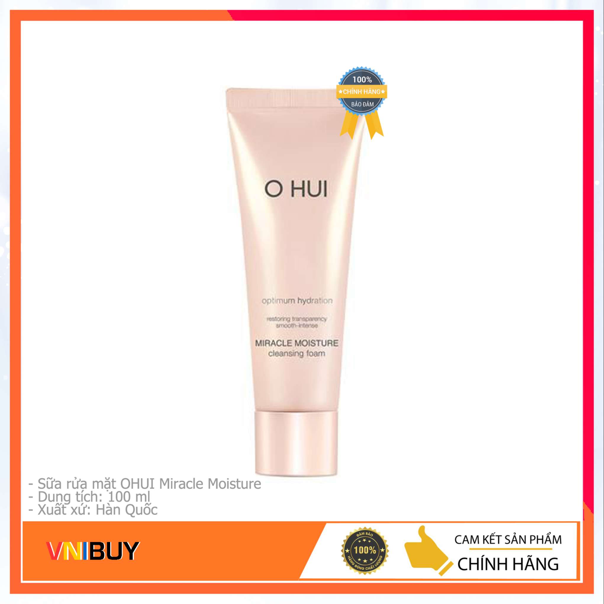 [Hcm]Sét Sữa Rửa Mặt Dưỡng Ẩm Ohui Hồng Miracle Moisture Cleansing Foam 200Ml + 100Ml Giúp Cung Cấp Độ Ẩm Giữ Da Săn Chắc Và Giúp Da Có Độ Đàn Hồi Cao Đồng Thời Phục Hồi Những Vùng Da Bị Hư Tổn Chống Mất Nước Làm Khô Da.