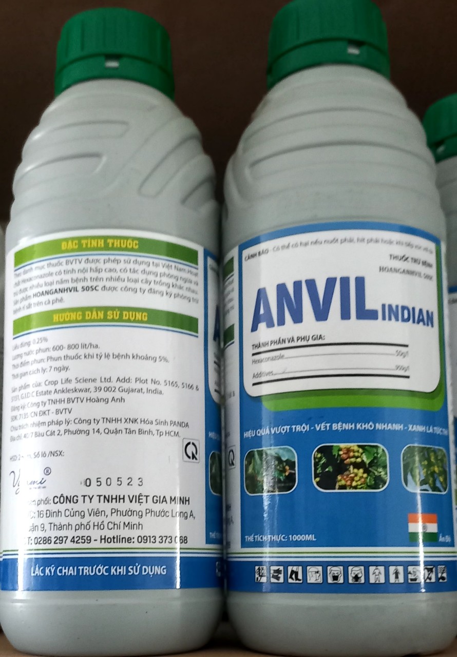 Thuốc diệt trừ nấm hiệu Anvil 1 lít diệt trừ nấm trên nhiều loại cây trồng khác nhau