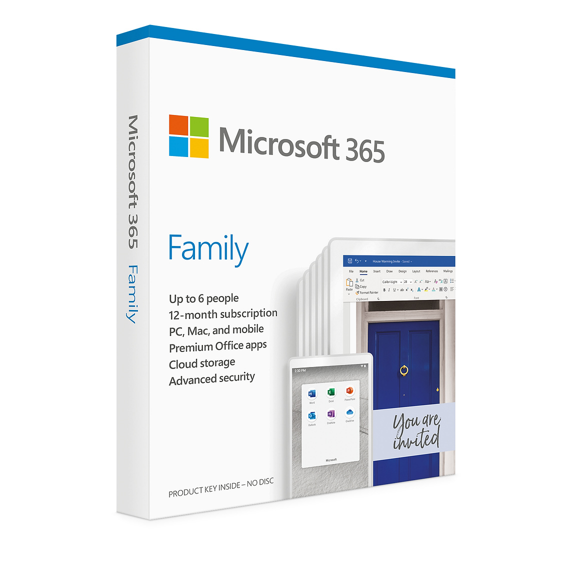 Microsoft 365 Family 01 năm 06 tài khoản 30 thiết bị - Hàng chính hãng