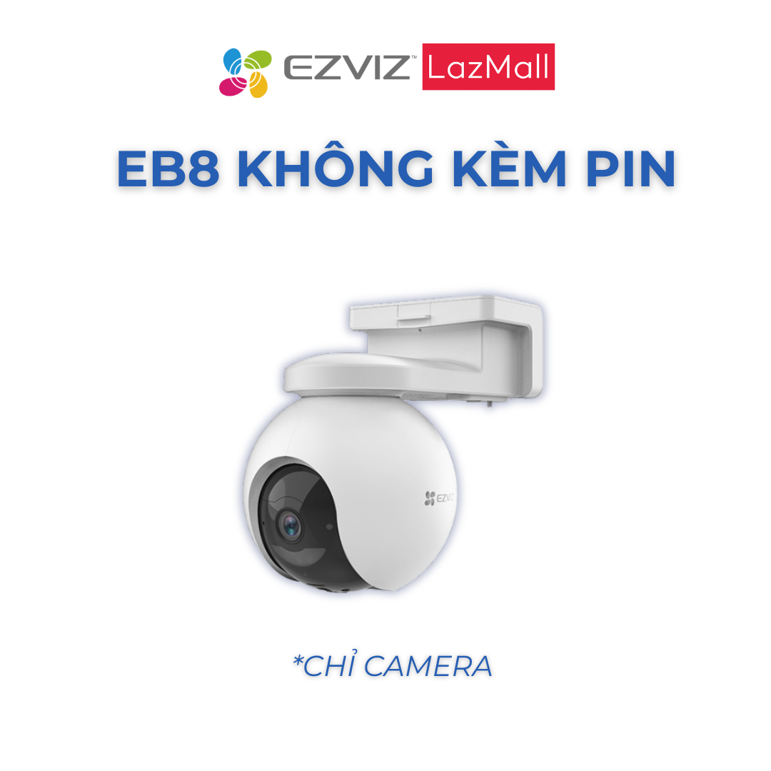 Camera Pin Sạc Ngoài Trời Dùng Sim 4G EB8 EVZIZ 2K Quay 360 độ Có Màu Ban Đêm