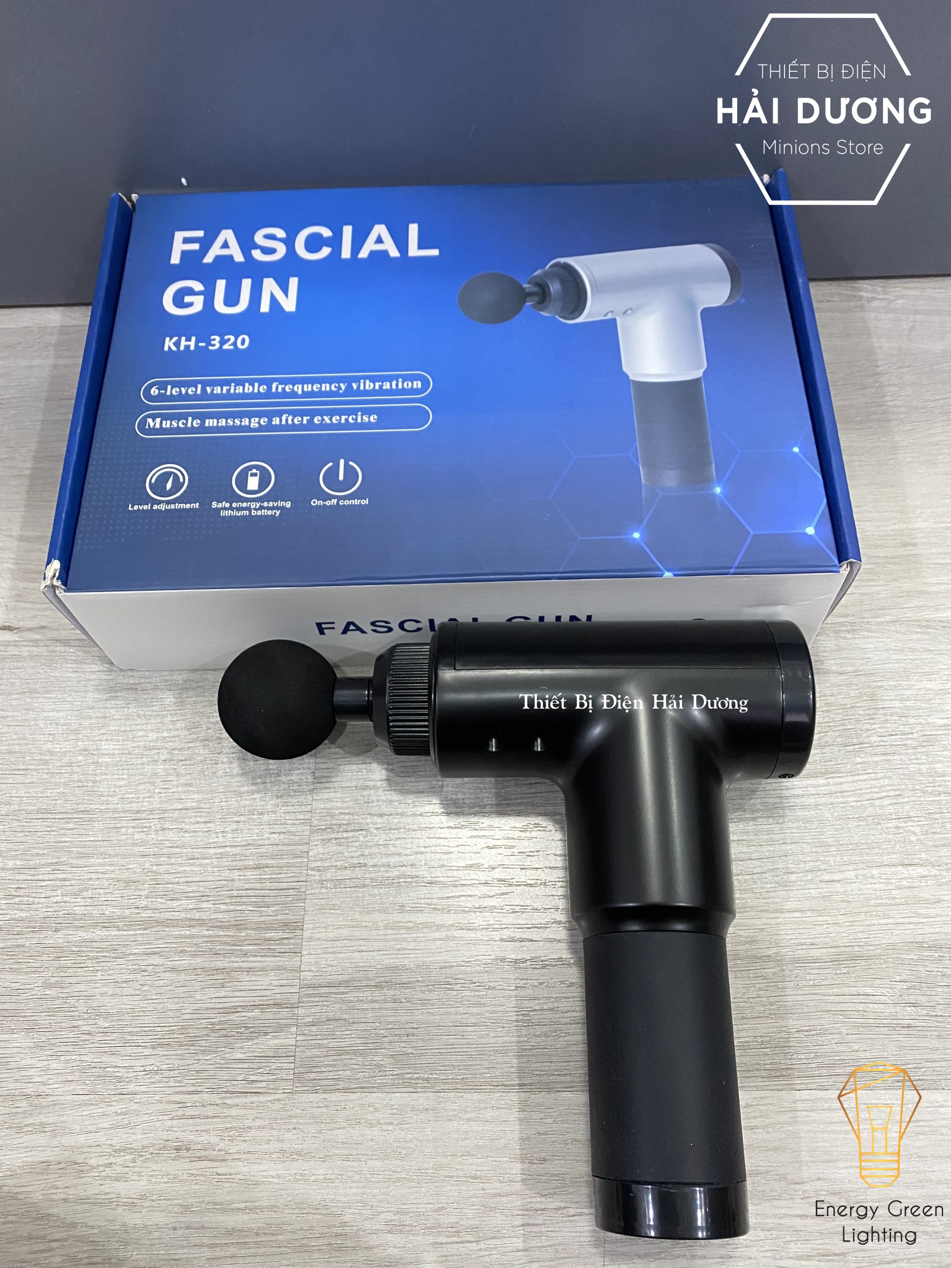 Súng Mát Xa - Súng Massage Cầm Tay Fascial Gun KH-320 - Máy Massage Cầm Tay Công Nghệ Nhật Bản Giúp 