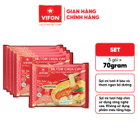 [VOUCHER 20%] Thùng 30 Gói/ Set 5 Gói Mì Tươi Bò Xốt Vang/ Thịt Bằm/ Tôm Chua Cay VIFON 70g