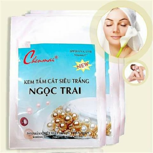 Kem tắm cát siêu trắng Ngọc trai Chenmai
