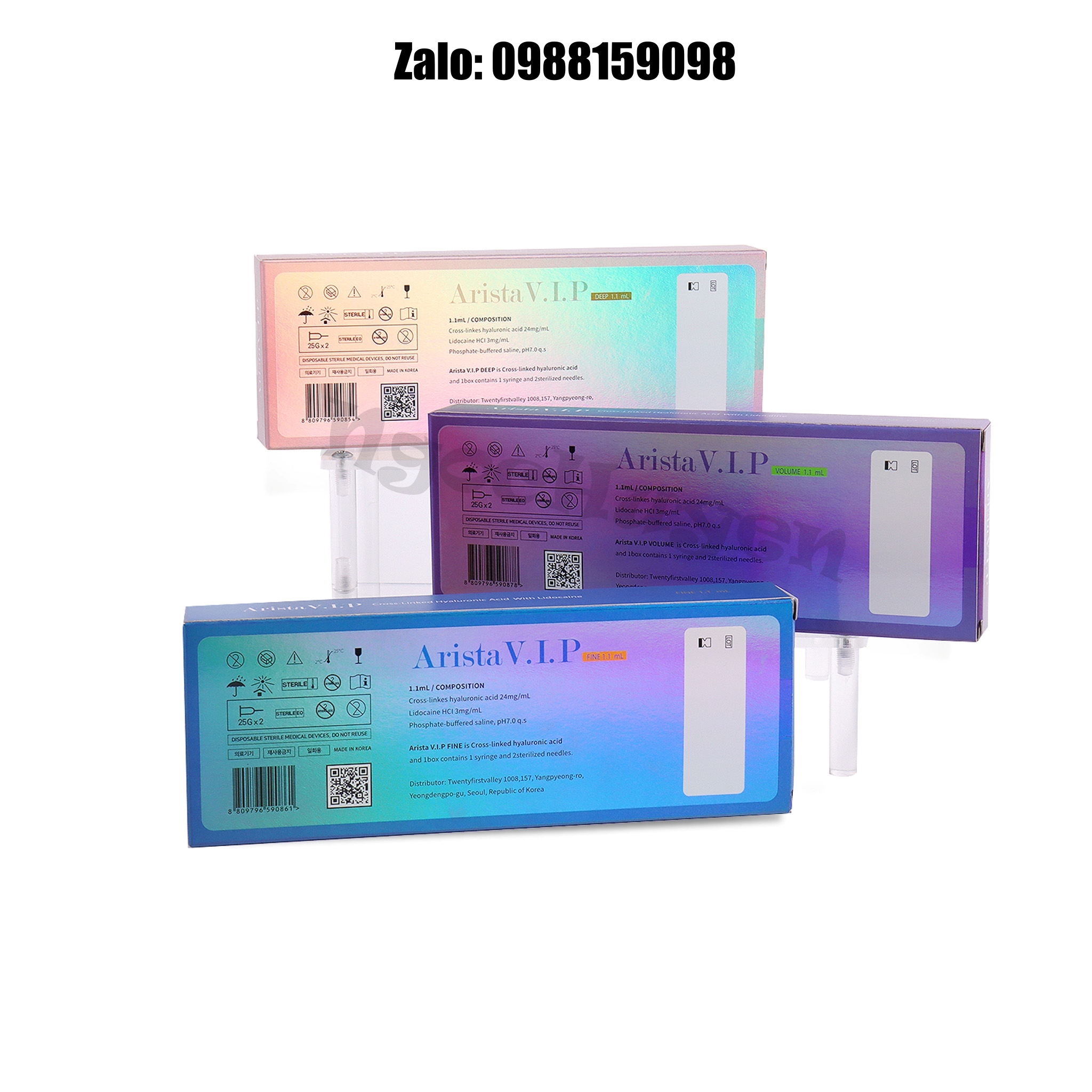 Filler Arista VIP bản mới 1cc/hộp - Filler Hàn Quốc - Filler Chính Hãng