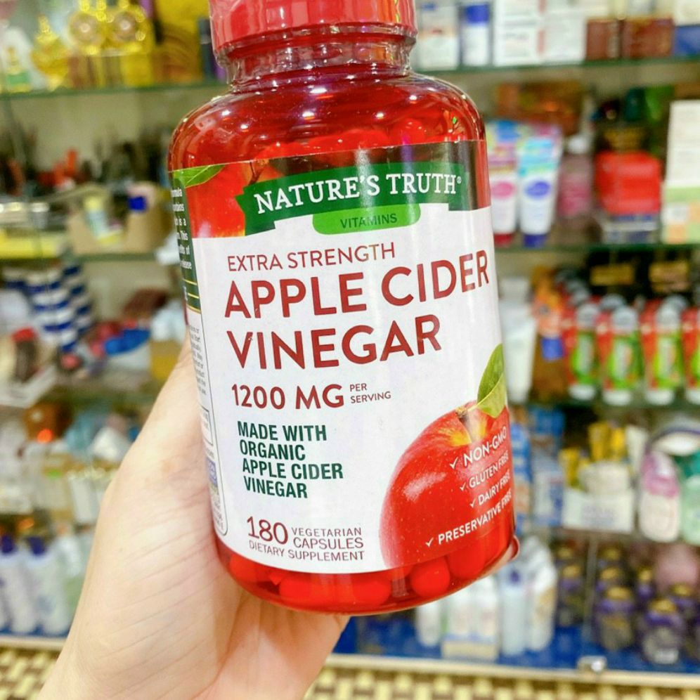 Viên Gc Giấm Táo Hữu Cơ Natures Truth Apple Cider Vinegar 1200Mg