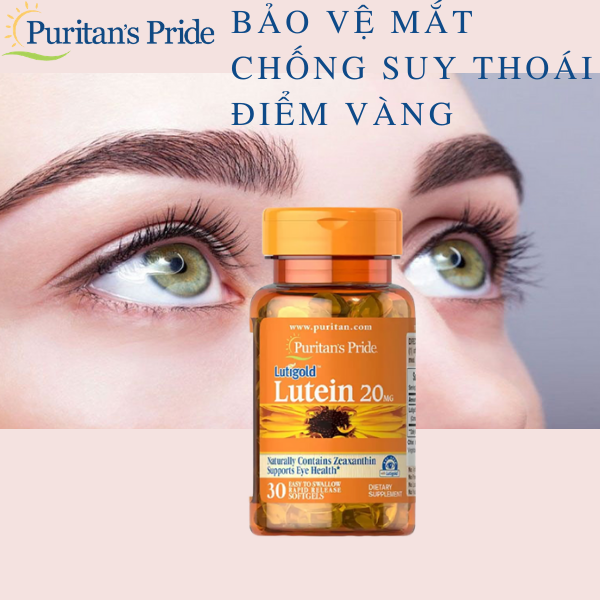 Phòng Chống Thoái Hóa Điểm Vàng Đục Thủy Tinh Thể Lutein 20 Mg With Zeaxanthin Puritans Pride (Date 05.22)