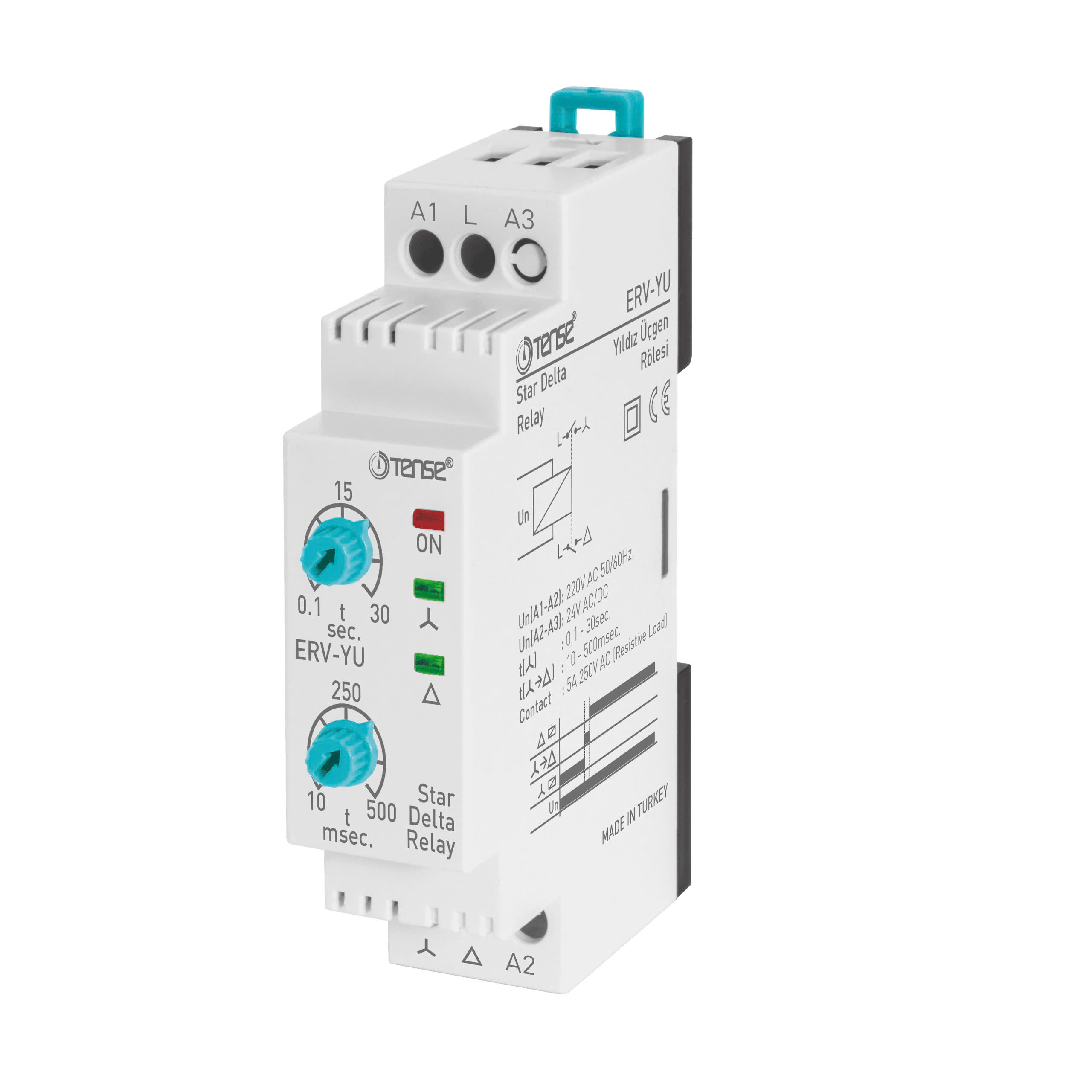 Rơ le chuyển đổi sao tam giác Tense ERV-YU-hẹn giờ khởi động động cơ 3 pharơ le chuyển mạch tự động