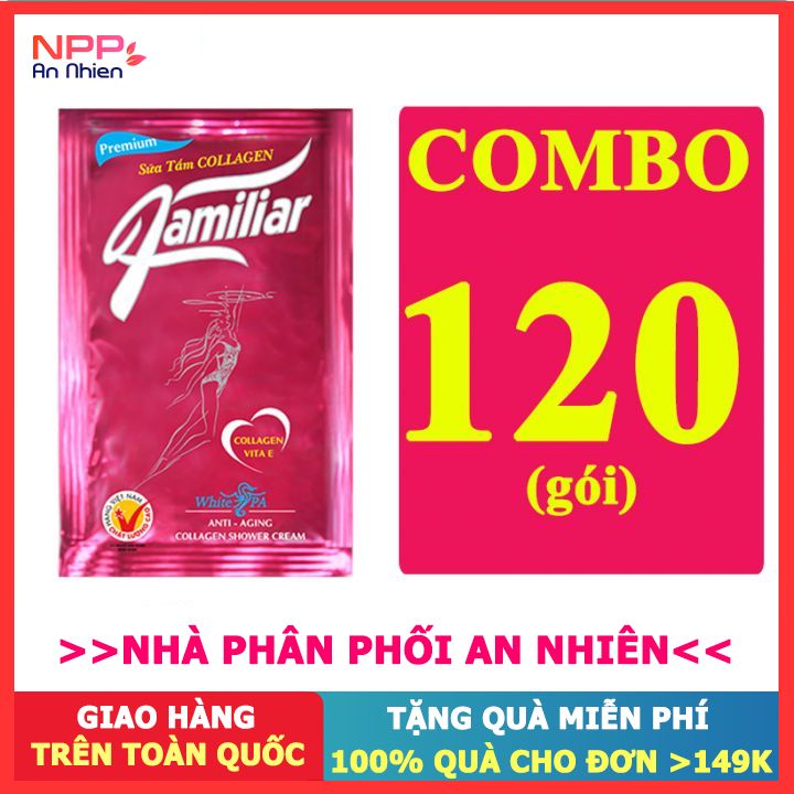 Combo 120 Gói Sữa Tắm Collagen Familiar Hồng 5Ml - Npp An Nhiên